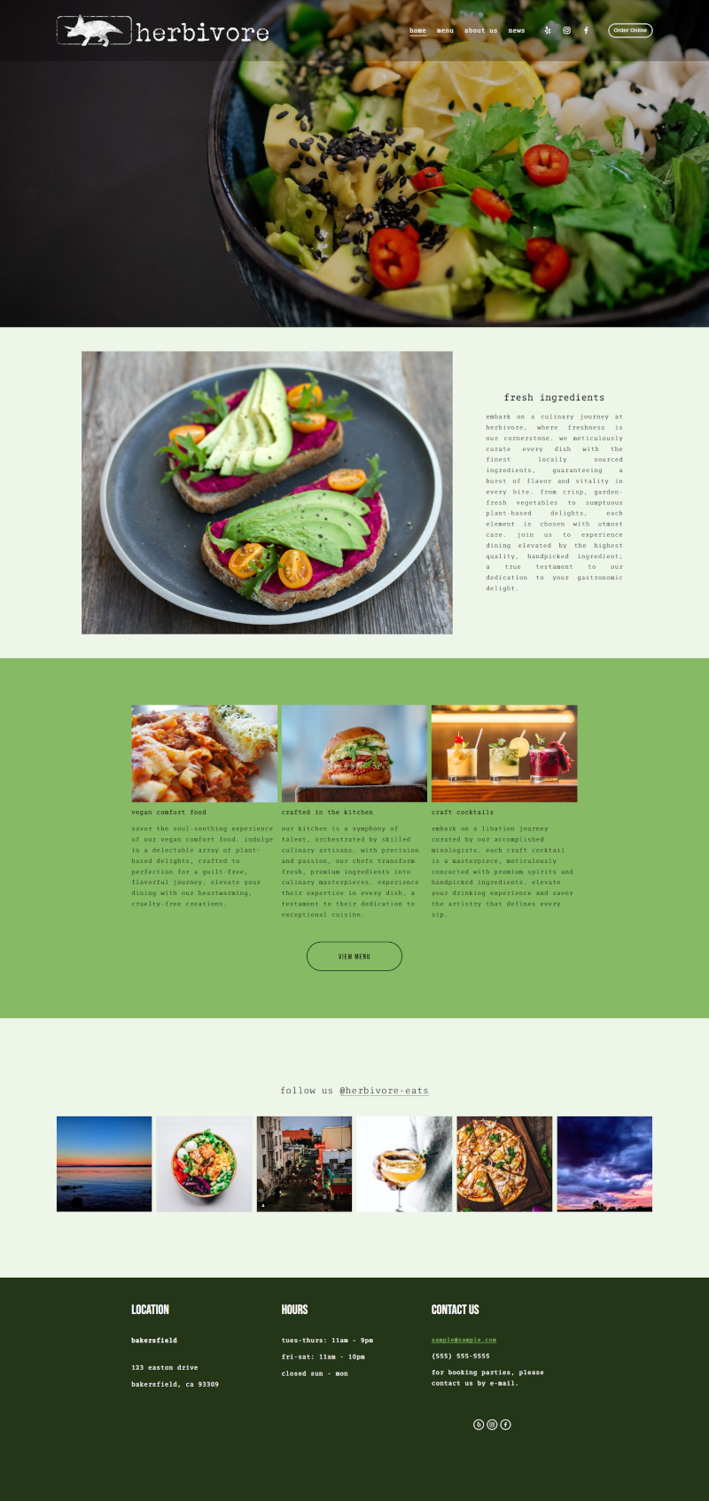 Herbivore Bakersfield Homepage