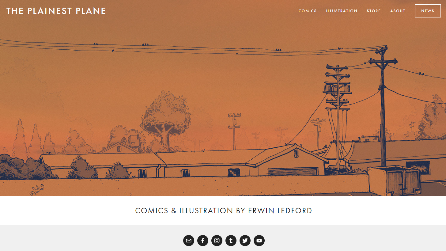 Preview of Plainest Plane cartoonist Website